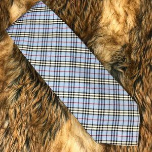 2/$25 Sale! Jos. A. Bank Pale Blue Plaid Silk Tie Made in USA